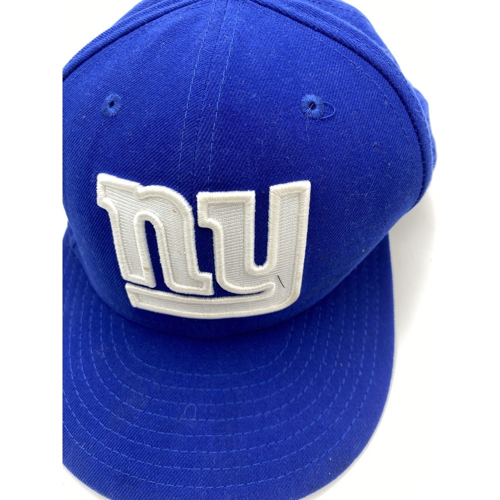 New Era New York‎ Giants NFL Fitted Cap Breast Cancer Patch Blue Size 7 7/8 - Picture 2 of 7